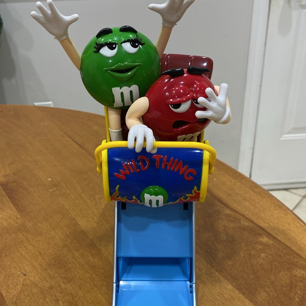 M&M’s, vintage candy dispenser.